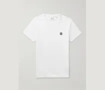 T-shirt slim-fit in jersey di cotone con logo ricamato
