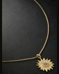 ELHANATI Sun Gold Diamond Pendant Necklace Oro