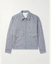 Richard James Blouson in misto lino e cotone a righe Blu