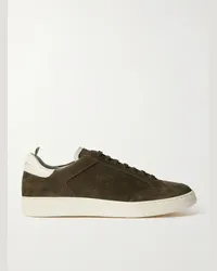 Officine Creative Italia Sneakers in camoscio con finiture in pelle The Dime Marrone