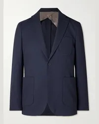 MR P. Blazer in lana vergine nattè Blu