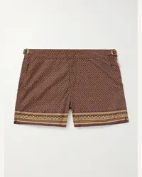 Orlebar Brown Shorts da mare corti slim-fit in tessuto riciclato stampato Setter Marrone