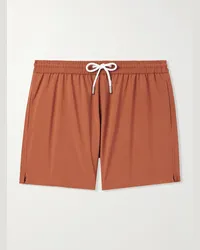 Thom Sweeney Shorts da mare medi a gamba dritta Arancione