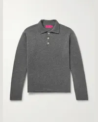 The Elder Statesman Polo in cashmere spazzolato Grigio