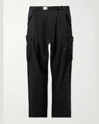 ACRONYM Pantaloni cargo in shell stretch con cintura P55-M Nero