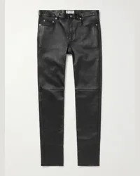 Saint Laurent Skinny-Fit Leather Trousers Nero