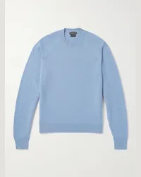 Tom Ford Pullover misto cashmere e lana Blu