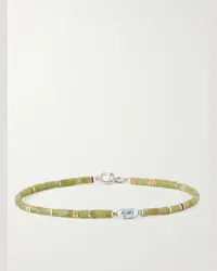 M. Cohen Bracciale con perline in argento sterling e giada Cherish Verde