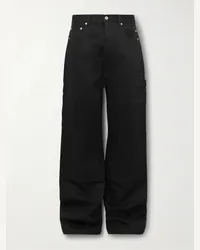 DRKSHDW by Rick Owens Jeans a gamba larga in denim cimosato Double-Knee Geth Nero