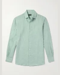 Ermenegildo Zegna Camicia in lino Oasi Verde