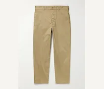 Tapered Cotton-Blend Twill Chinos