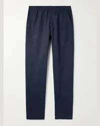 A.P.C. Pantaloni a gamba dritta in twill di cotone Chuck Blu