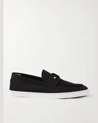 Christian Louboutin Mocassini in nubuck Chambeliboat Nero