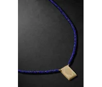Collana in oro 14 carati con perline in lapislazzuli Prayer Box