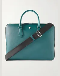 Montblanc Borsa da lavoro in pelle testurizzata Sartorial Blu