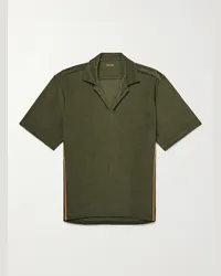 Paul Smith Polo in spugna di misto cotone con logo applicato Verde