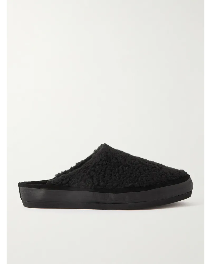 MULO Slipper in shearling Nero