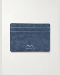 Smythson Portacarte in pelle pieno fiore Ludlow Blu