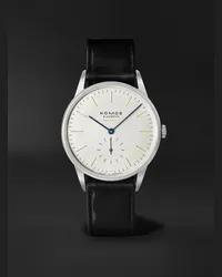 NOMOS Glashütte Orologio automatico 38,5 mm in acciaio inossidabile con cinturino in pelle Orion Neomatik, N. rif. 345.S1 Argento