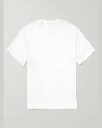 Derek Rose T-shirt in jersey di micromodal stretch Basel Bianco