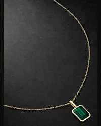 MATEO Collana in oro e malachite Verde