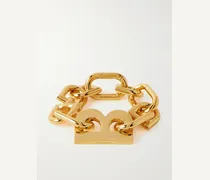 Balenciaga Gold-Tone Chain Bracelet Oro