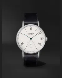 NOMOS Glashütte Orologio automatico 40,5 mm in acciaio inossidabile con cinturino in pelle Ludwig Neomatik, N. rif. 262 Bianco