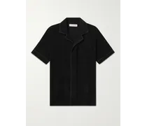 007 Camicia in spugna di cotone con colletto aperto Howell