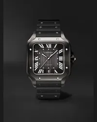 Cartier Orologio automatico 39,8 mm in acciaio con cinturino in alligatore Santos de , N. rif. WSSA0039 Nero