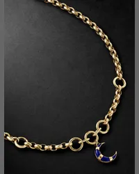 FOUNDRAE Gold Lapis Lazuli Necklace Oro