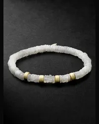 Jacquie Aiche Bracciale in oro con pietre di luna e diamante Bianco