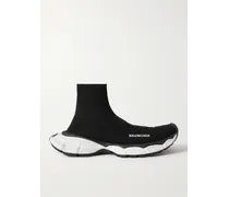 Sneakers slip-on in maglia stretch con logo 3XL Sock