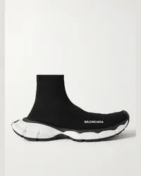 Balenciaga Sneakers slip-on in maglia stretch con logo 3XL Sock Nero