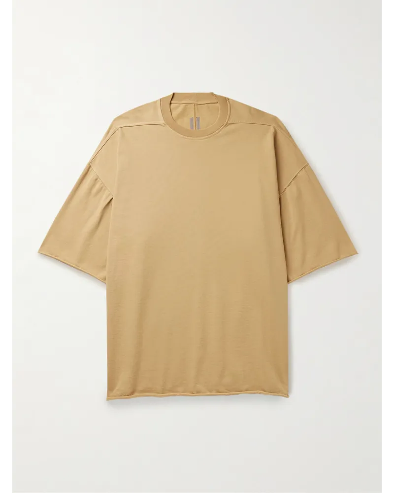 DRKSHDW by Rick Owens T-shirt in jersey di cotone tinta in capo Tommy Giallo