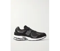 New Balance Sneakers in mesh e camoscio con finiture in pelle 2002R Nero