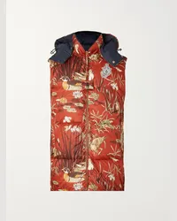 Moncler 1 Moncler JW Anderson Battersea Reversible Logo-Appliquéd Printed Cotton Gilet Rosso