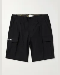 WTAPS Shorts cargo a gamba larga in cotone ripstop Nero