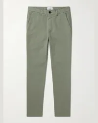 MR P. Pantaloni chino a gamba dritta in twill di misto cotone Verde