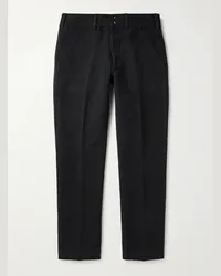 Tom Ford Pantaloni a gamba dritta in twill di cotone Nero