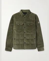 Moncler Giacca imbottita in velluto a coste di misto cotone Gelt Verde