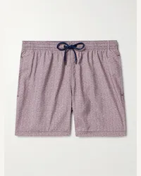 Canali Shorts da mare medi a gamba dritta in shell stampato Viola