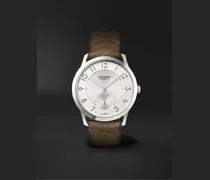 Orologio automatico 39,5 mm in acciaio inossidabile con cinturino in alligatore Slim d’Hermès Acier, N. rif. W045266WW00
