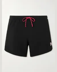 District Vision Shorts a gamba dritta in jersey Aloe stretch di cotone con coulisse e logo Spino Nero