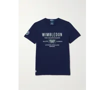 Wimbledon T-shirt in jersey di misto cotone riciclato con stampa
