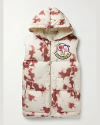 Moncler Gilet trapuntato con cappuccio in shell tie-dye 2 Moncler 1952 Neutri