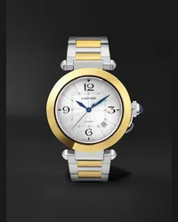 Cartier Orologio automatico 41 mm in acciaio inossidabile e oro 18 carati Pasha de , N. rif. W2PA0009 Bianco