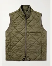 Baracuta Gilet in shell trapuntato con logo ricamato Verde