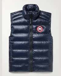 Canada Goose Piumino smanicato slim-fit in nylon ripstop riciclato trapuntato Crofton Blu