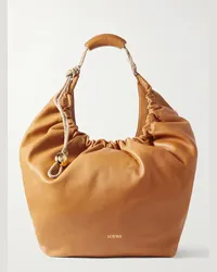 Loewe Paula’s Ibiza Tote bag in pelle con finiture in corda Squeeze XL Marrone