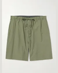 Loewe Paula’s Ibiza Shorts a gamba larga in popeline di misto cotone Verde